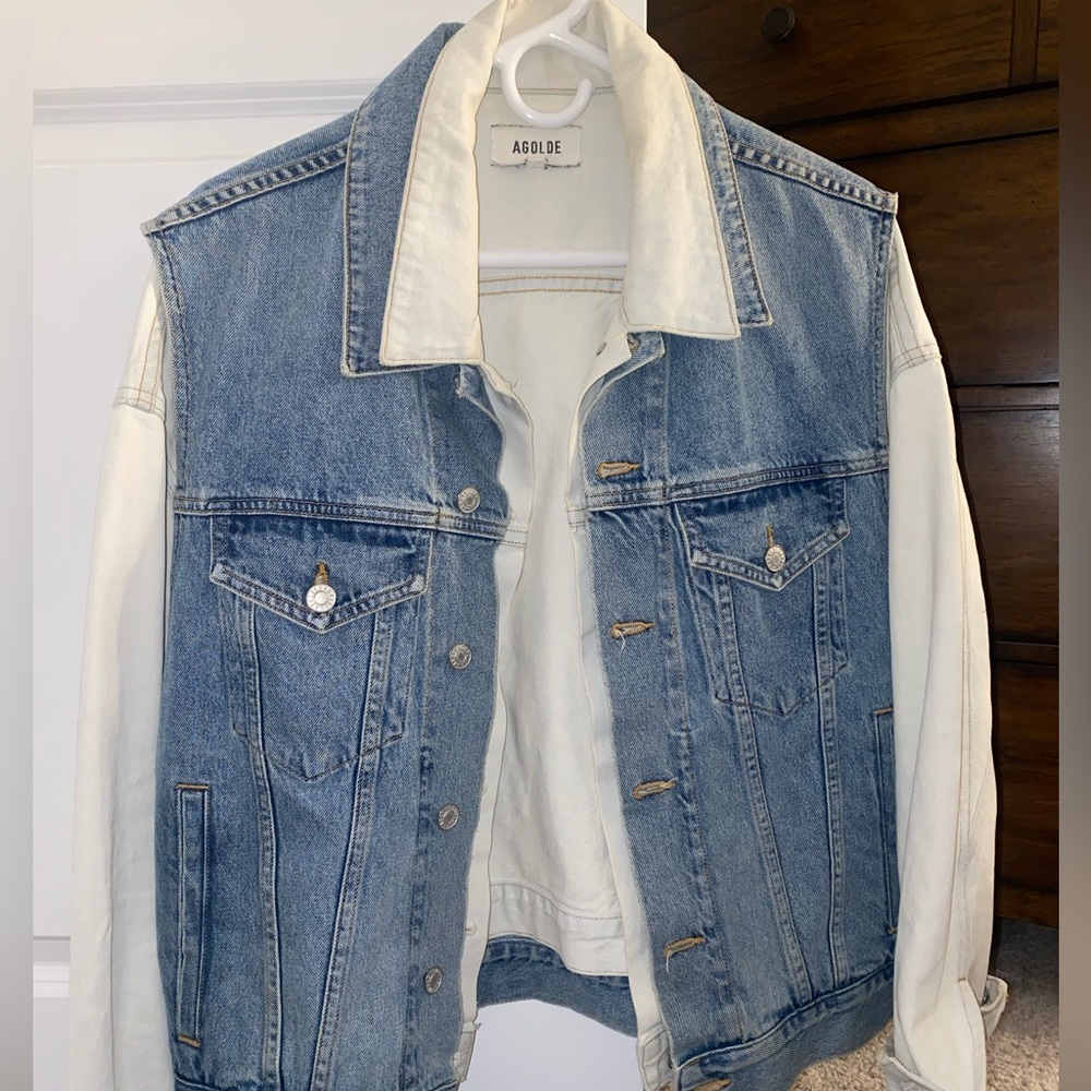 Agolde two-tone jean jacket